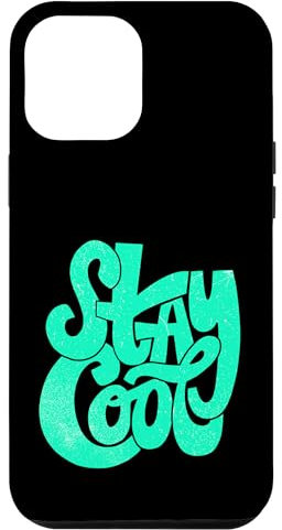 Teal Aqua Stay Cool Teal Aqua Graphic Case for iPhone 12 Pro Max