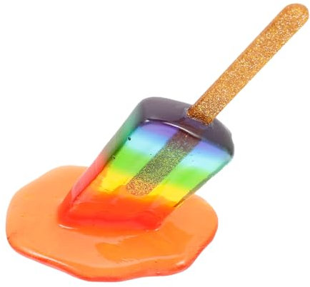 Cabilock Fake Ice Cubes Home Decor Resin Popsicle Figurine Ice-Sucker Model Decorative Sculptures