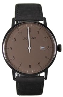 Gigandet Armbanduhr Herren Quarz Schwarz Edelstahl Datum Braun G26-013