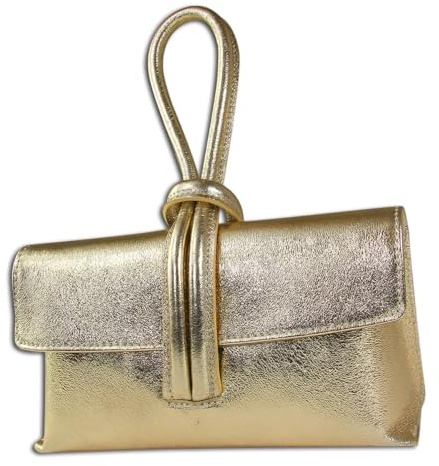 Toscanto Tasche gold Leder Abendtasche OTT834AZ
