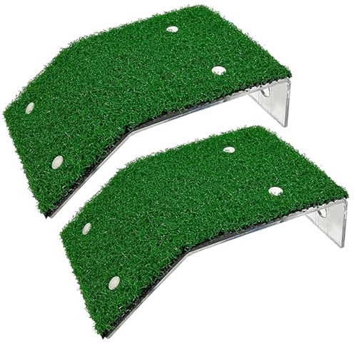 Odoukey Rampe de Simulation de Tortues d'herbe, 2 pièces, Plates-Formes baignade avec Ventouse pour habiter, Grimper, se Nourrir et Jouer