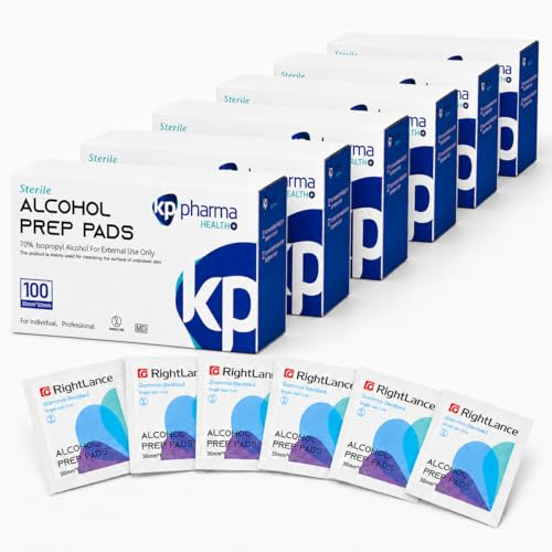70% Isopropyl Alcohol Wipes – 600 Sachets | Sterile, Lint-Free, Quick-Drying, Individually Wrapped Antiseptic Pre-Injection Alcohol Swabs/Pads | Medical-Grade Disinfection for Skin & Surface Cleaning