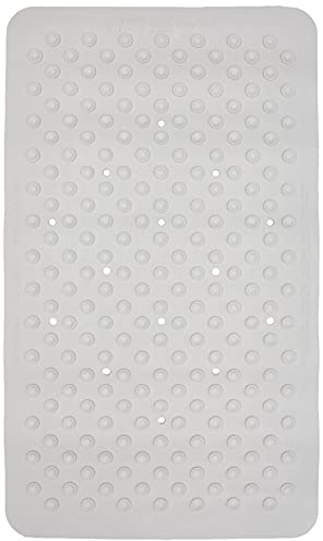 Croydex Rubagrip Bath Mat Non Slip Anti Mould for Inside Bath - Slip Resistant with Secure Grip Suction Cups, Easy to Clean, Made from Natural Rubber, Anti-Bacterial Hygiene 'N' Clean (58 x 34cm)