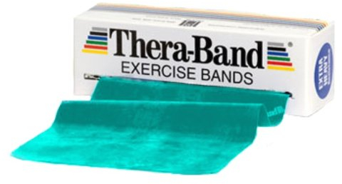 Thera-Band Therapieband, Rolle 5.5m, Heavy, grün, Therapiebänder und Igelbälle