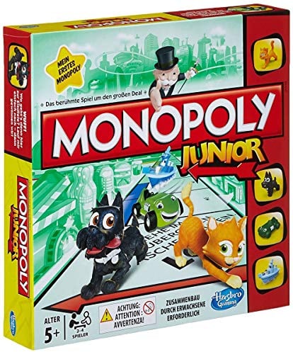 Hasbro Monopoly - Junior, der Klassiker der Brettspiele für Kinder, Familienspiel, ab 8 Jahren