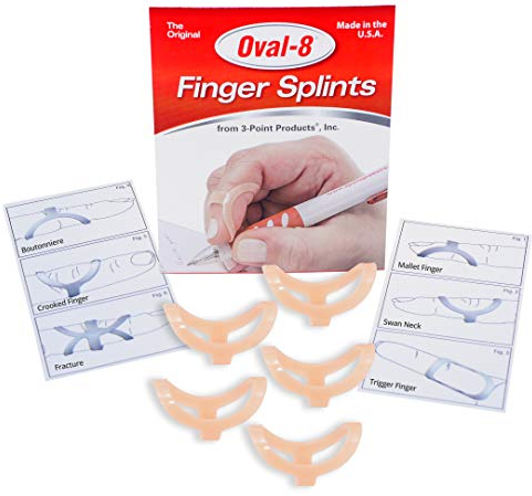 Oval 8 | Finger Splint | Finger Schiene | 5er Packung (Größe 10 | Durchmesser: 6.82cm)