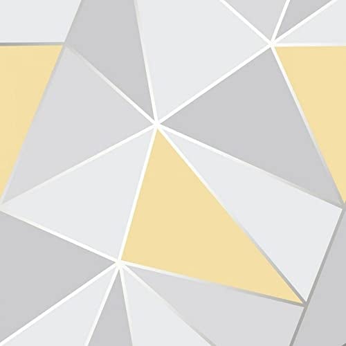 Fine Decor fd41991 Wandtapete mit geometrischem Muster in gelb-grau
