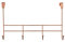 Premier Housewares 4 Hook Over Door Hanger, Iron Wire, Rose Gold, 10 x 40 x 25 cm