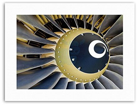 JET ENGINE CLOSE UP PLANE PHOTO Poster Picture Canvas art Prints