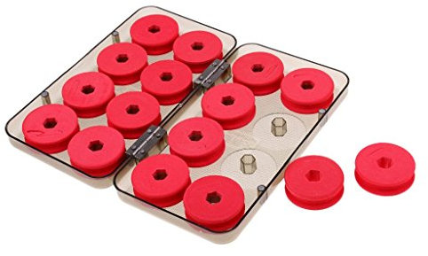 SGerste 16pcs Fishing Line Bobbin Spools EVA Foam Reels Bobbins Spools w/Storage Box