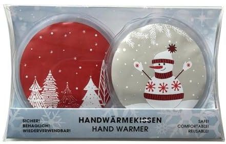 Taschenwärmer Schneezauber, 2er Set - Wichtelgeschenk, Handwärmer, Taschenheizkissen