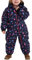 Killtec Kinder Skioverall Karter Mini - Schneeanzug mit Kapuze - 10.000 mm Wassersäule - Skianzug für Mädchen und Jungen, dunkelnavy, 74/80, 34238-000