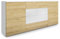 Vladon Sideboard Rova, Made in Germany, Kommode mit 4 Türen und 4 Schubladen, Weiß matt/Eiche Natur/Weiß Hochglanz (166 x 72 x 35 cm)