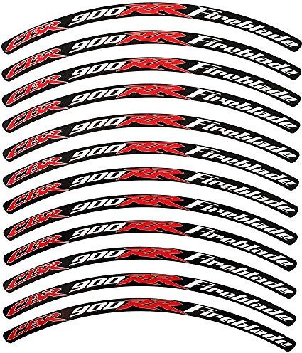 Twisted Melon CBR 900 RR Fire Blade 1000 RR Felgen-Grafik-Aufkleber, 12 Stück