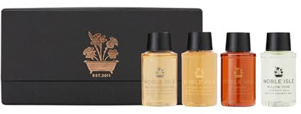 Noble Isle Luxury Bath & Shower Gel Fragrance Sampler 30ml x4Gift Set 4x