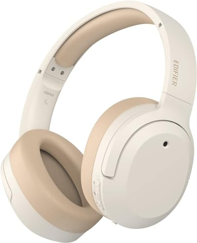 Edifier W820NB Plus Hybrid Aktiver Geräuschunterdrückung Kopfhörer - LDAC Codec - Hi-Res Audio Wireless & Wired - Schnelllade - 49 Stunden Spielzeit - Over Ear Bluetooth V5.2 Kopfhörer - Weiß