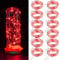 Guezuvoru Batteriebetriebene Lichterketten, 12 Stück 2m 20 LED wasserdichte Lichterketten, Sternenlichterketten für Schlafzimmer, Hochzeitsfeier, Weihnachtsdekoration - Rot
