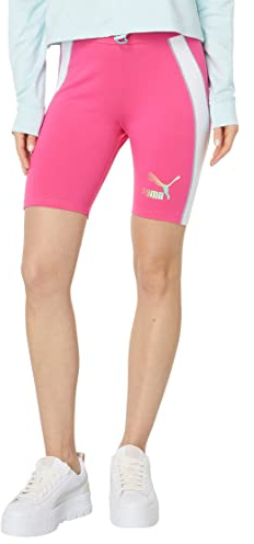 PUMA Classics Block Brighter Days Biker Shorts Glowing Pink/White XS