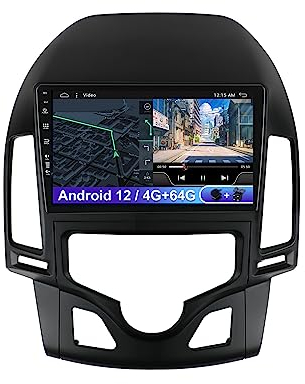 9 Android 12 Car Radio para Hyundai I30 2006-2011 GPS Gratis 2 DIN Cámara de visión Trasera Carplay DSP Soporte Dab/Control del Volante/WiFi/Bluetooth/Mirrorlink/RDS/USB (4G+64G)