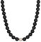BERGERLIN Onyx Halskette echt - Perlenkette mit 925 Sterling Silberperle - Echte Onyx Kette in Größe M-L