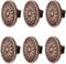 Decoranddecor Torero Round Antique Vintage Cabinet Knob 40mm Diameter Aluminium Alloy (Antique Copper, 6 Pack)