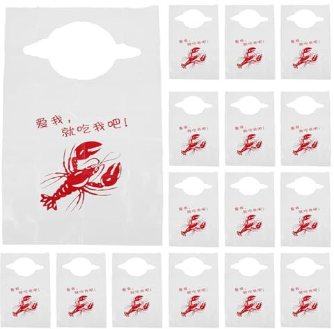 Healeved Bavoirs Adulte - Lot De 100 Bavoirs Homard En , Tablier Jetable Pour Personnes ÂGéEs, Patients, FêTes Et DîNers, 60 X 36 Cm