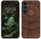 kwmobile Carcasa Compatible con Samsung Galaxy S23 FE Funda - Funda de Madera con Bumper antigolpes - Sol hindú