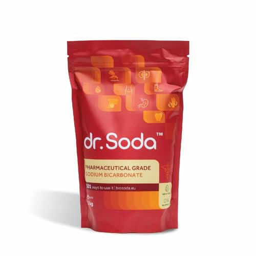 Natriumbicarbonat in pharmazeutischer Qualität - 1 kg (2 Packungen, gesamt 2 kg) - Körper pH-Balance, Magenprobleme, umweltfreundlich, tierfreundlich, Schönheitsprodukt, vegan - Von Soda™