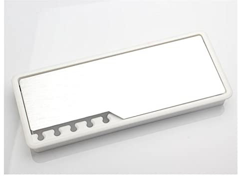 NYTTSHWRDAS Desk Grommet，Desk Cable Hole Alloy Desk Cable Grommet Rectangular Threading Box With Wire Clip Holder Table Outlet Line Hole Cover Office Furniture Hardware(White)