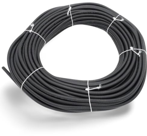 Wellrohr geschlitzt & ungeschlitzt ab 1m / Leerrohr für Erdkabel, Wellrohr UV beständig/Kabelschutzschlauch/Kabelschlauch schwarz (5, Innen ⌀ 4,5 mm ungeschlitzt)