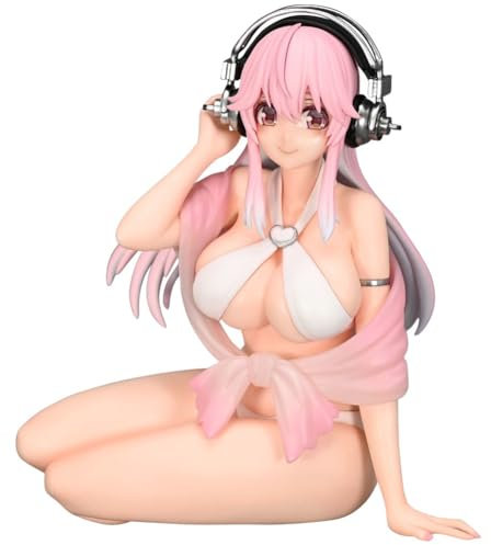 Super Sonico Figur Anime Illustration Super Sonico Badeanzug Figur Modell PVC Statue Ornament Desktop Decoration Sammlerstück 11cm