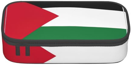 Palestine Flag Large Capacity Pencil Case Stationery Storage Bag with Zipper Boys Girls Students School