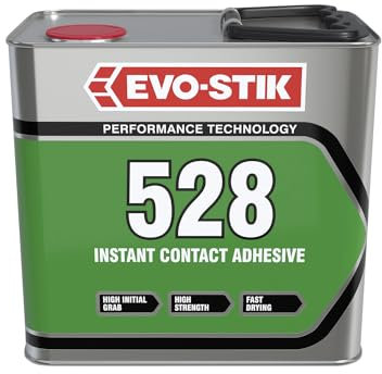 EVO-STIK 528 Instant Contact Adhesive, Multi-Purpose Adhesive, High Shear Strength, Good Temperature Resistance, 2.5ltr