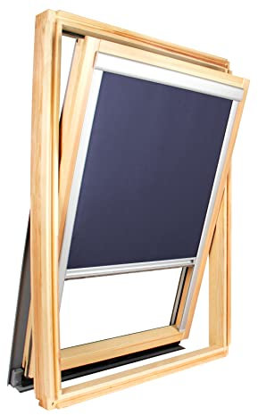 Store pour fenêtre de Toit Compatible Velux ® Occultant Uni (Bleu, MK04)