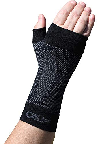 Orthosleeve® WS6 Handgelenkbandage | Schwarz Größe S (Handgelenkumfang 13-15,5 cm.) | Exklusive Kompressionstechnologie® mit 6 Zonen