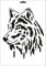 UMR-Design W-090 Wolf Wand/Textilschablone Grösse A5