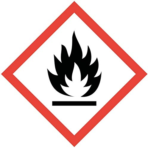 Gefahrstoffaufkleber GHS02 (Leicht-)(Hoch-) Entzündlich I 10 x 10 cm I Gefahrstoffsymbol, GHS-Kennzeichnung, Achtung, Warnung, Vorsicht, Hinweis I hin148