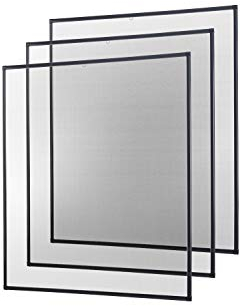 empasa Insektenschutz Fliegengitter Fenster Alurahmen Basic weiß, braun oder anthrazit, 100 x 120 cm 3er SET