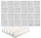 Arrowzoom 24 Panels Acustico Absorción Sonido Wedge Cuña 25x25x5cm Espuma Acústica Aislamiento Acustico Estudio de Grabación Casas Estudios Azulejos Incombustibles Insonorizados AZ1134 PERLA BLANCA