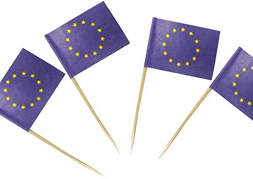 PARTY DISCOUNT® Party-Picker Europa, 5 cm, 50 Stück