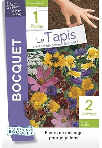 Tapis/Ruban de graines de fleurs à papillons en mélange - 15 g - LES GRAINES BOCQUET
