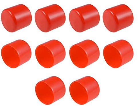 Endkappen aus Gummi 34 mm ID rund Endkappe Kappe rot Schrauben Draht 10 Stück