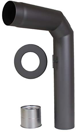 LANZZAS Ofenrohr-Set 2x abgewinkelt, im Durchmesser, DN Ø 120 mm, Farbe: gussgrau - weitere Rohre aus unserem Sortiment, finden Sie hier.