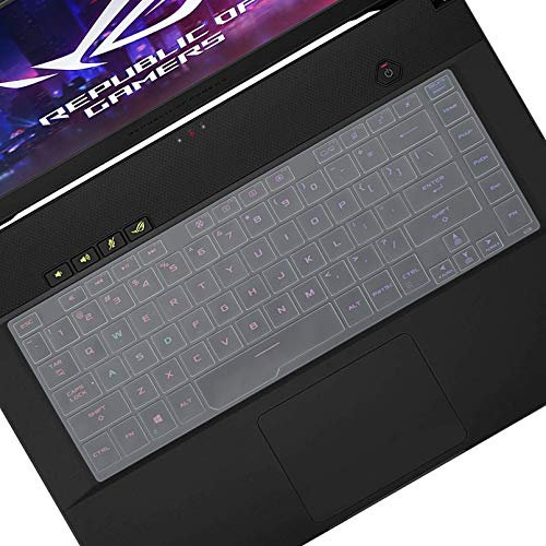CASEDAO Coque de protection en silicone pour clavier Asus Zephyrus M15 15.6 2020, ordinateur portable de gaming 15,6 ROG Zephyrus GU502GW GU502GU GA502DU GA502IV - Transparent