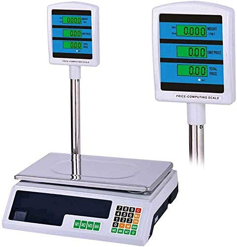 AntDau71 - BILANCIA ELETTRONICA DIGITALE FRONTE RETRO PROFESSIONALE MAX 40 KG CALCOLO DEL PREZZO
