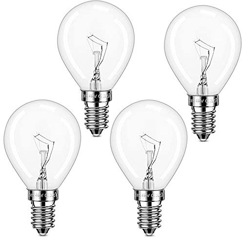 Sunnylinn Oven Bulb 40W 300c 240V E14 SES Oven Lamp Bulb, Small Edison Screw P45 Light Bulb for Neff Oven Bosch Oven Siemens Oven Age Oven(4-Pack)
