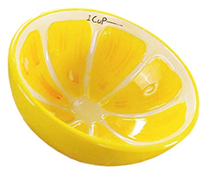 Cabilock Fruit Shaped Children's Bowl Lemon Porcelain Salad Bowl 5 Inches for Boys and Girls' Meals