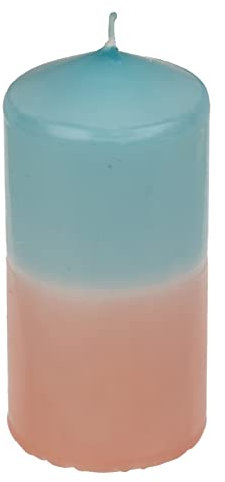 DIP DYE Stumpenkerzen mit Farbverlauf Kerzen in Geschenkverpackung Neon Bunt - Apricot - Türkis