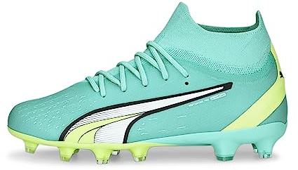 Puma Unisex Kinder Ultra Pro Fg/Ag Jr Fußballschuh, Electric Peppermint Puma Weiß Fast Gelb, 40.5 EU