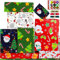 Geschenkpapier Weihnachten Kinder,Weihnachtspapier Geschenkpapier für Jungen Mädchen Weihnachtsgeschenkpapier Kinder,Geschenkpapier Set Weihnachten mit Rot Grün Blau Hirsch Baum,Packpapier Weihnachten